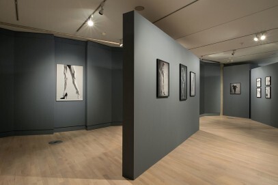 Blick ins Tanzmuseum (Ausstellung "Gert Weigelt. Autopsie in Schwarzweiß", 2018)