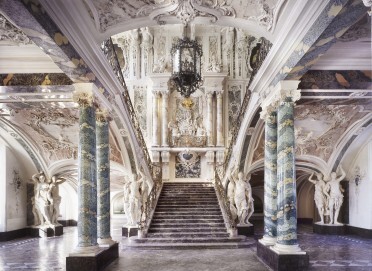 Schloss Augustusburg in Brühl, Prunktreppe. Entwurf: Balthasar Neumann